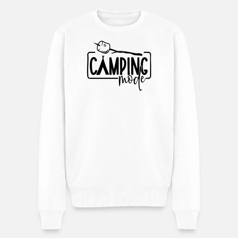 Campingmodus – Marshmallow - Männer Premium Bio Pullover - Weiß
