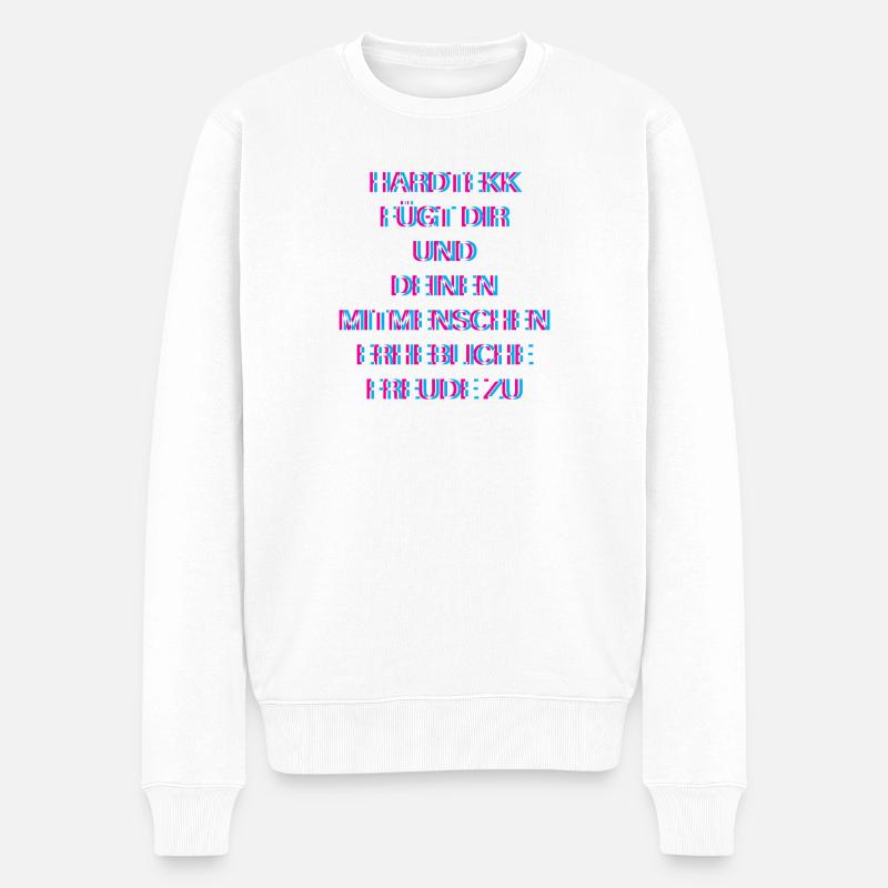 Hardtekk Tekk - Männer Premium Bio Pullover - Weiß