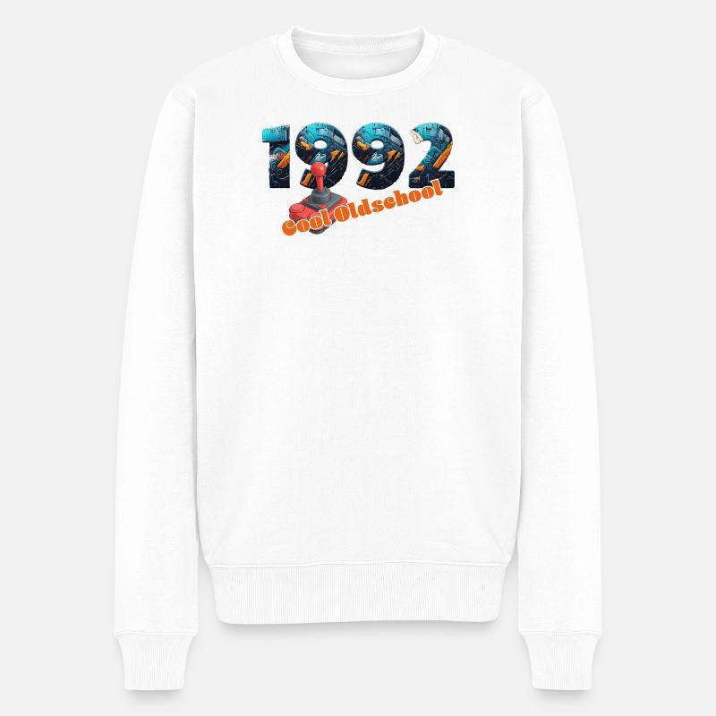 1992 – Transition numérique rétro - Pull Premium bio Homme - blanc