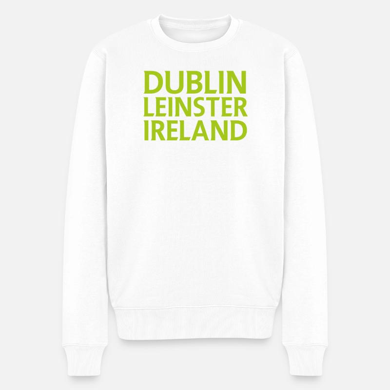 Dublin – Irland Textdesign - Männer Premium Bio Pullover - Weiß