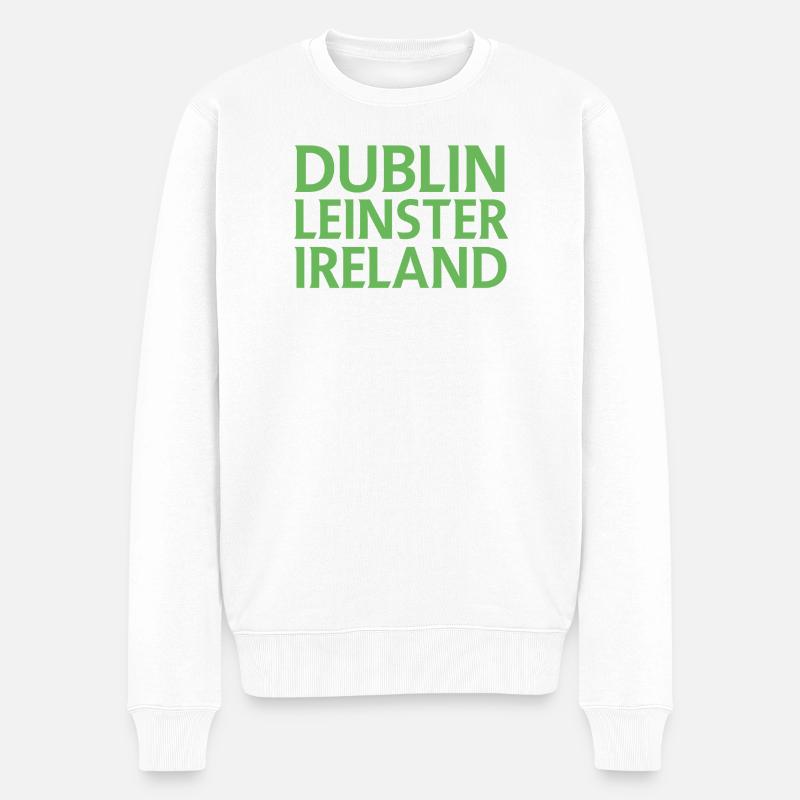 Dublin – Irland Textdesign - Männer Premium Bio Pullover - Weiß