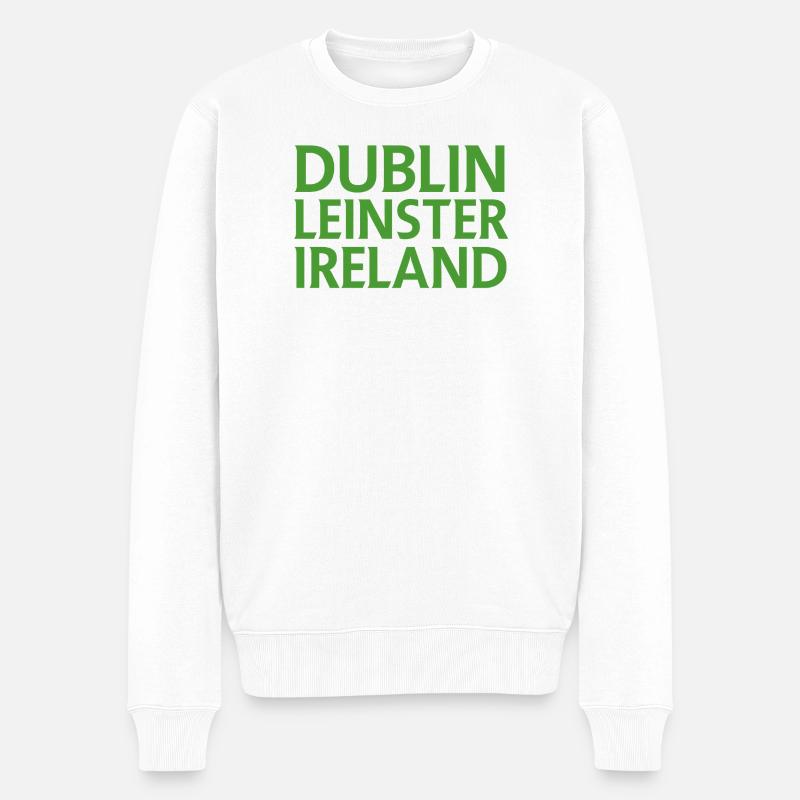 Dublin – Irlande Textdesign - Pull Premium bio Homme - blanc