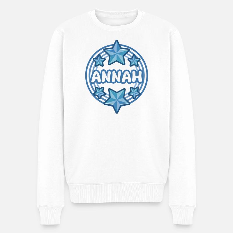 Annah - Männer Premium Bio Pullover - Weiß