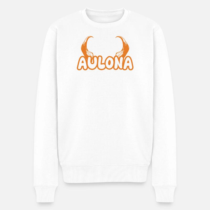 Geschenk für Aulona - Männer Premium Bio Pullover - Weiß