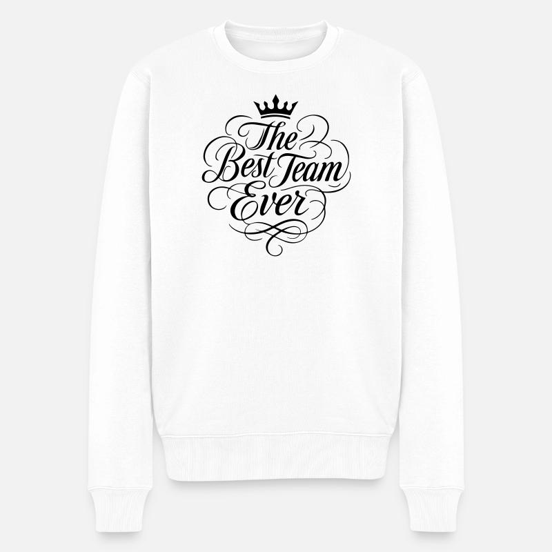 Das Beste Team Ever - Männer Premium Bio Pullover - Weiß