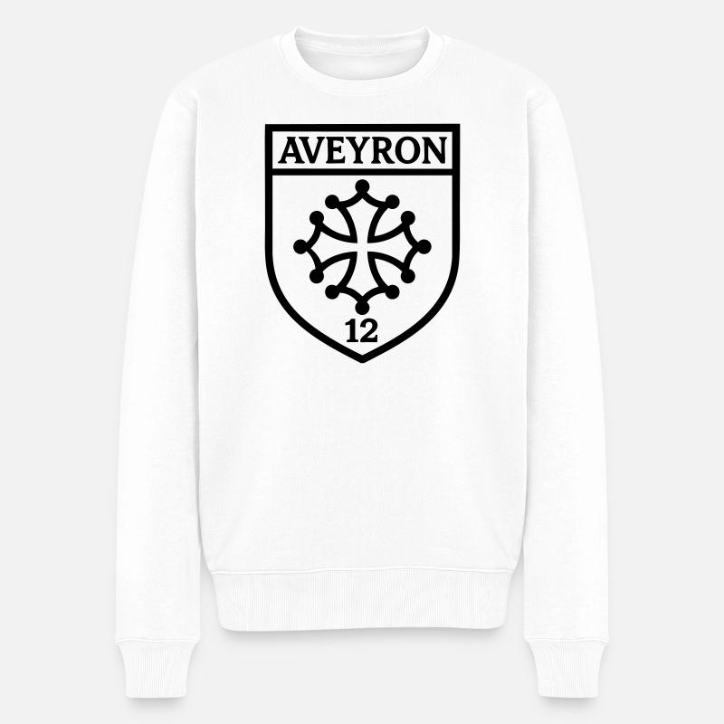 Aveyron - Männer Premium Bio Pullover - Weiß