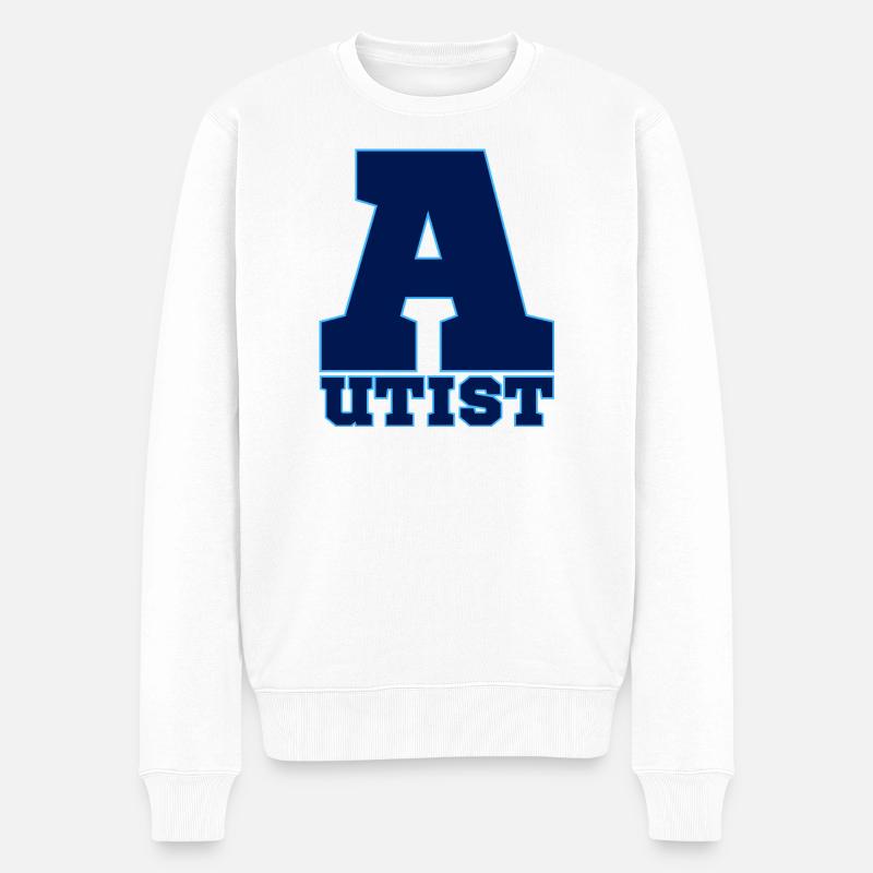 Autist - Männer Premium Bio Pullover - Weiß