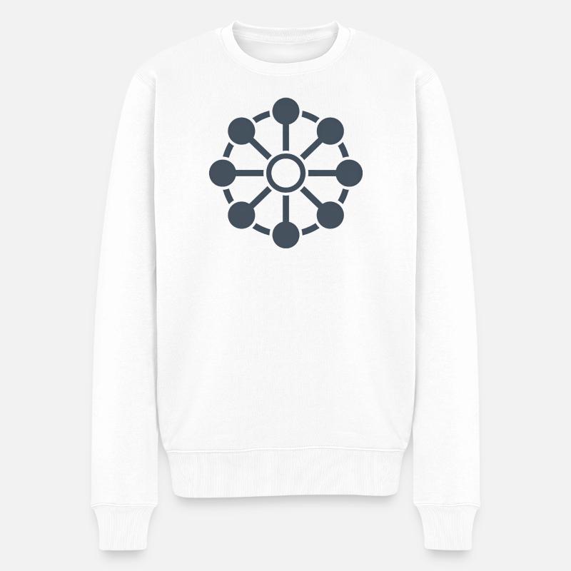 Étoile centrale du réseau - Pull Premium bio Homme - blanc
