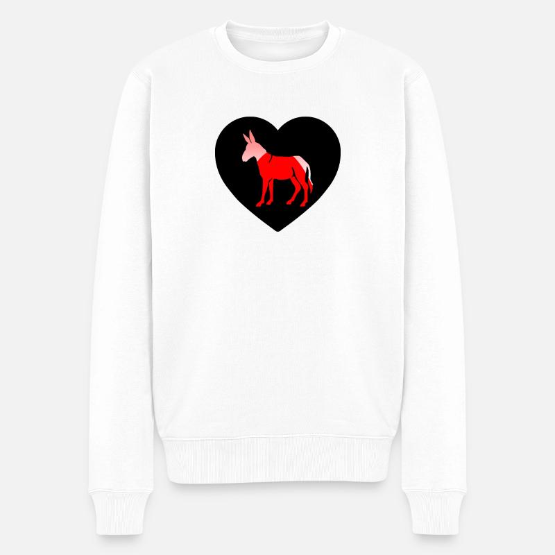 âne - Pull Premium bio Homme - blanc