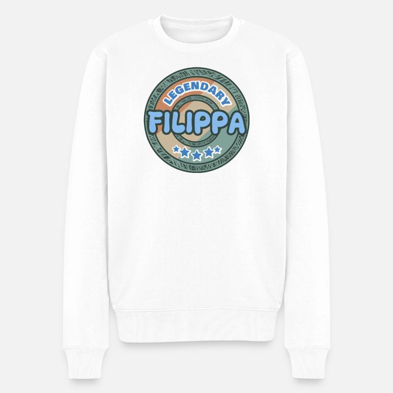 Geschenkidee Filippa - Männer Premium Bio Pullover - Weiß