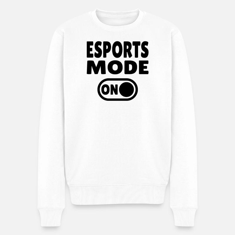 Esports Mode ON – Gaming - Männer Premium Bio Pullover - Weiß
