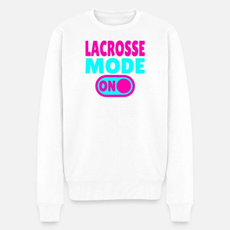 Lacrosse Mode ON - Männer Premium Bio Pullover - Weiß