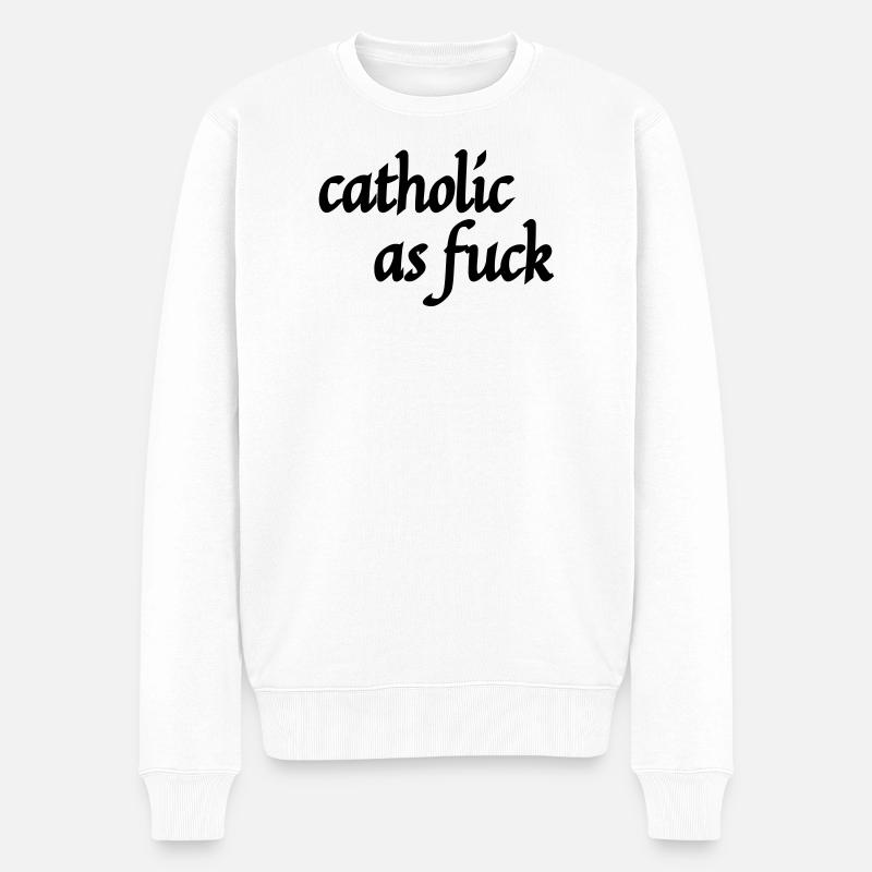 catholique à mort - Pull Premium bio Homme - blanc
