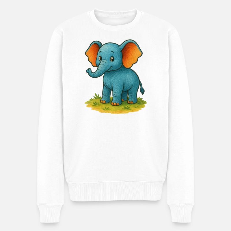 Elephant Comic - Pull Premium bio Homme - blanc