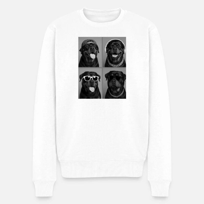 Rottweiler - Pull Premium bio Homme - blanc