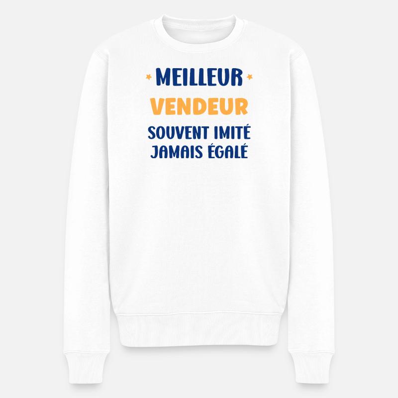 Bestseller aller Zeiten – unübertroffen - Männer Premium Bio Pullover - Weiß