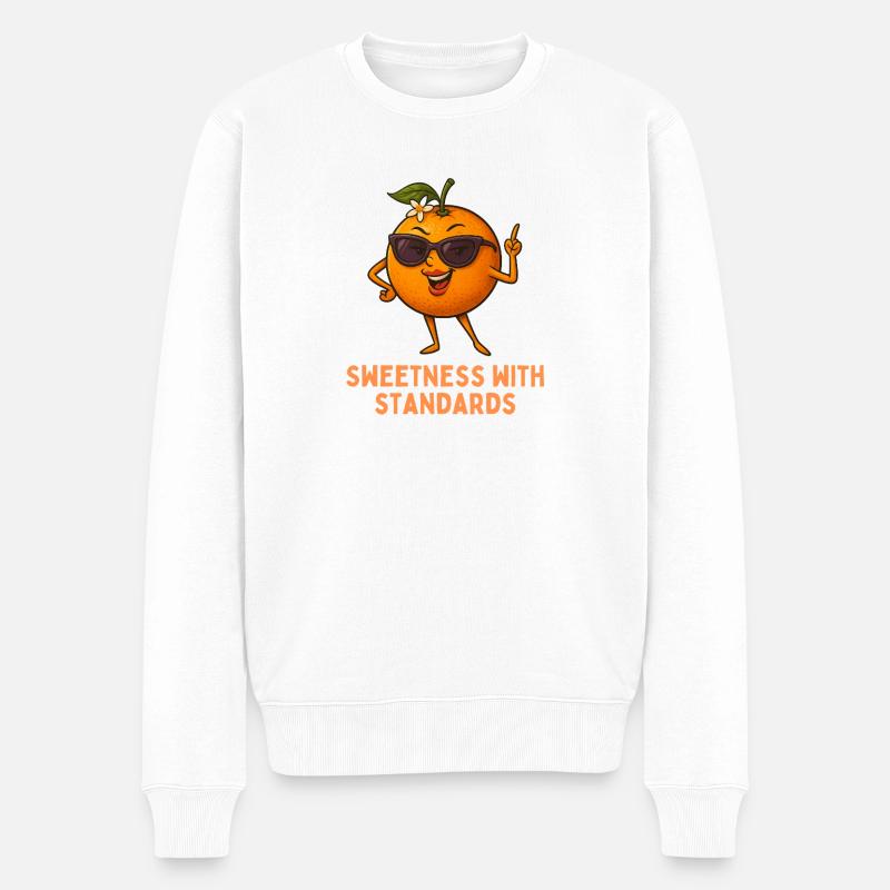 Charme orange avec standards - Pull Premium bio Homme - blanc