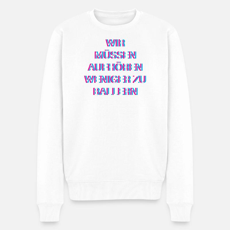 Hardtekk Tekk - Männer Premium Bio Pullover - Weiß