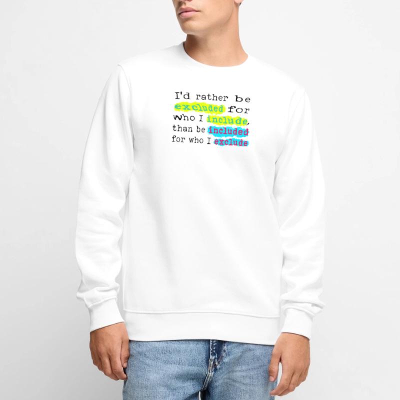 Include, don't exclude! Männer Premium Bio Pullover
