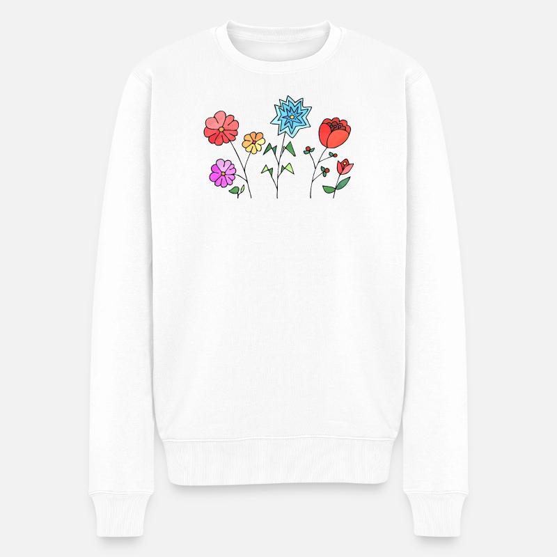 Fleur - Pull Premium bio Homme - blanc