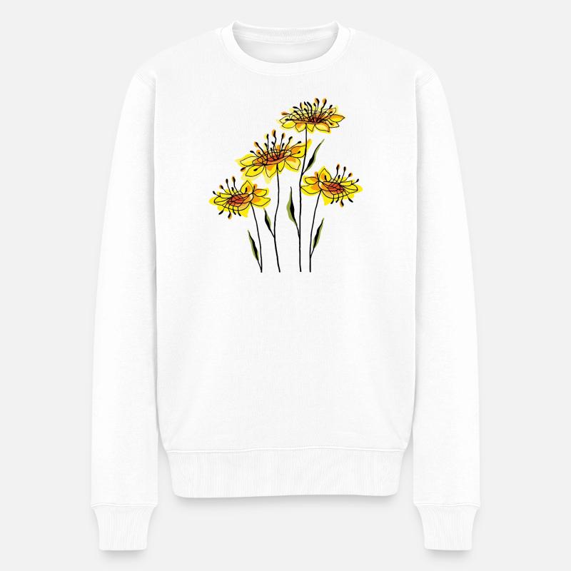 Fleur - Pull Premium bio Homme - blanc