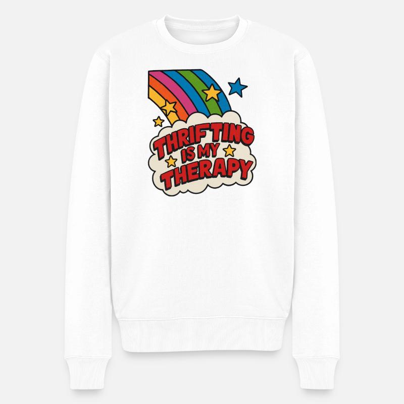 Patch arc-en-ciel pour thérapie d’occasion - Pull Premium bio Homme - blanc