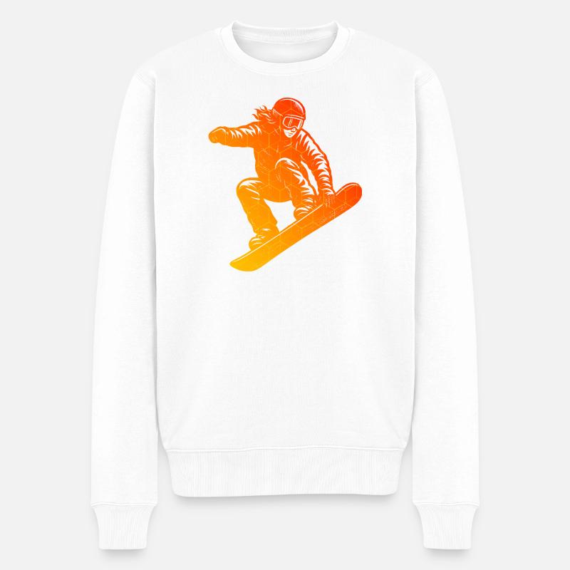Snowboard Stil für jeden Anlass - Männer Premium Bio Pullover - Weiß