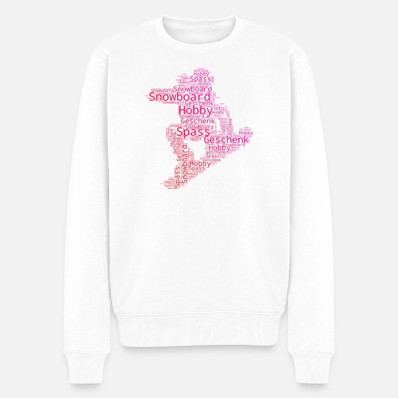 Déclaration directe sur le snowboard - Pull Premium bio Homme - blanc