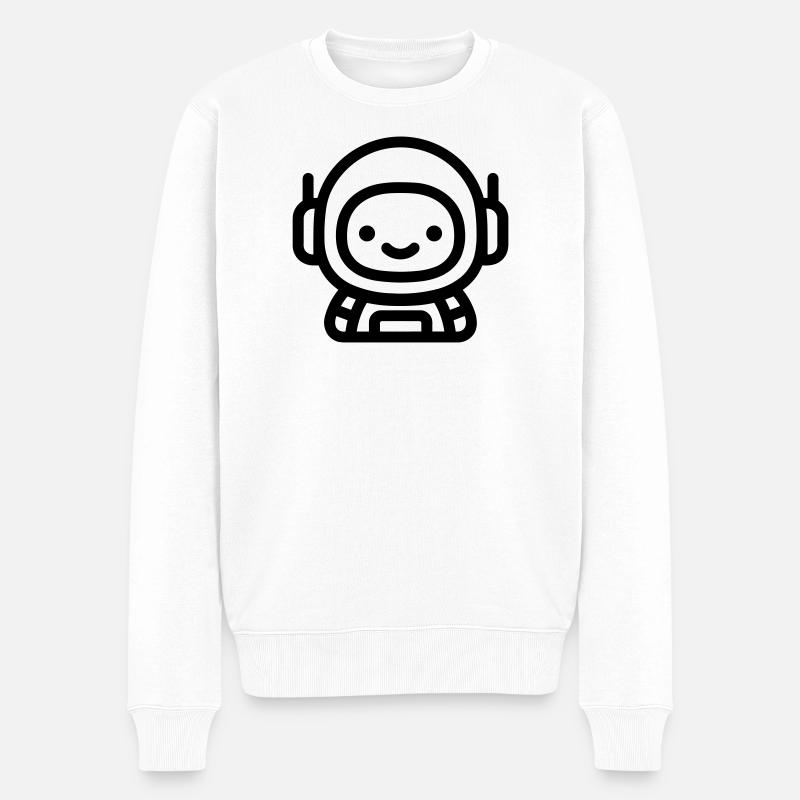 Astronaut - Männer Premium Bio Pullover - Weiß