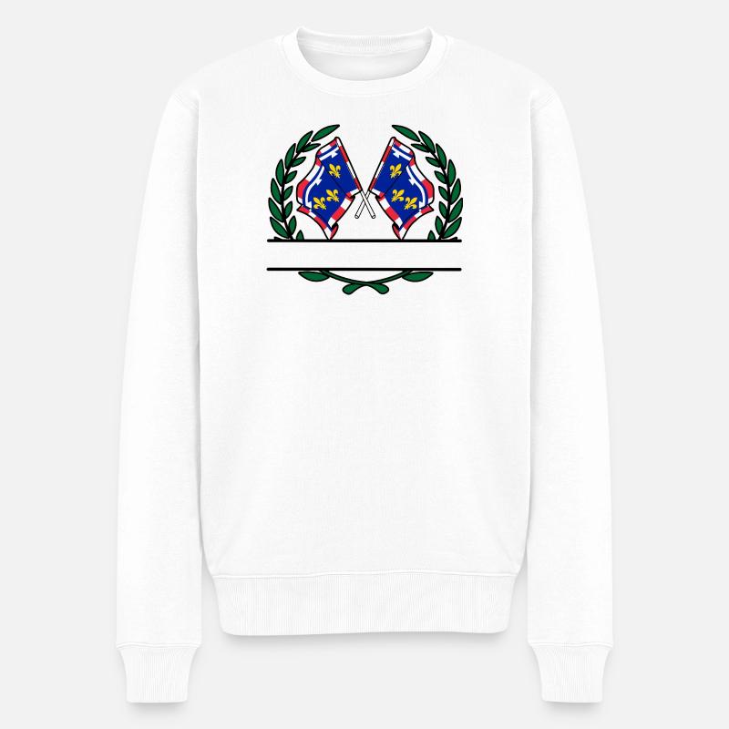 Centre-Val de Loire Namespace - Männer Premium Bio Pullover - Weiß