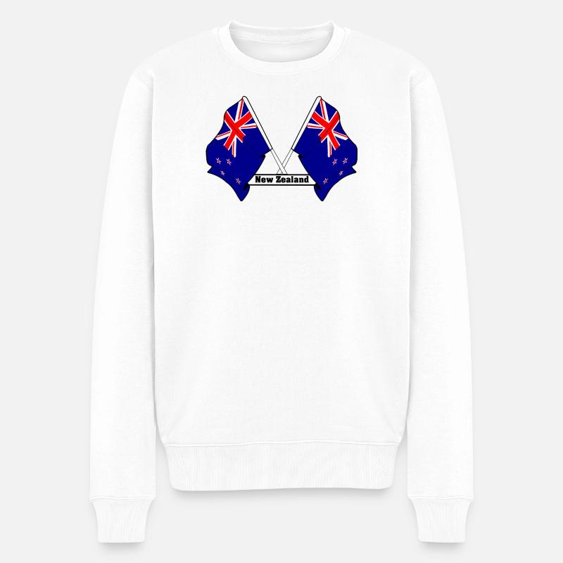 Drapeau néo-zélandais - Pull Premium bio Homme - blanc