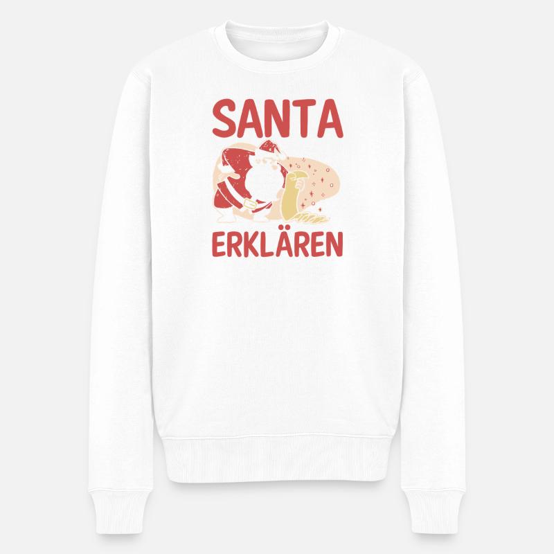 Weihnachtsmann Weihnachtszeit Unartig Weihnachts - Männer Premium Bio Pullover - Weiß