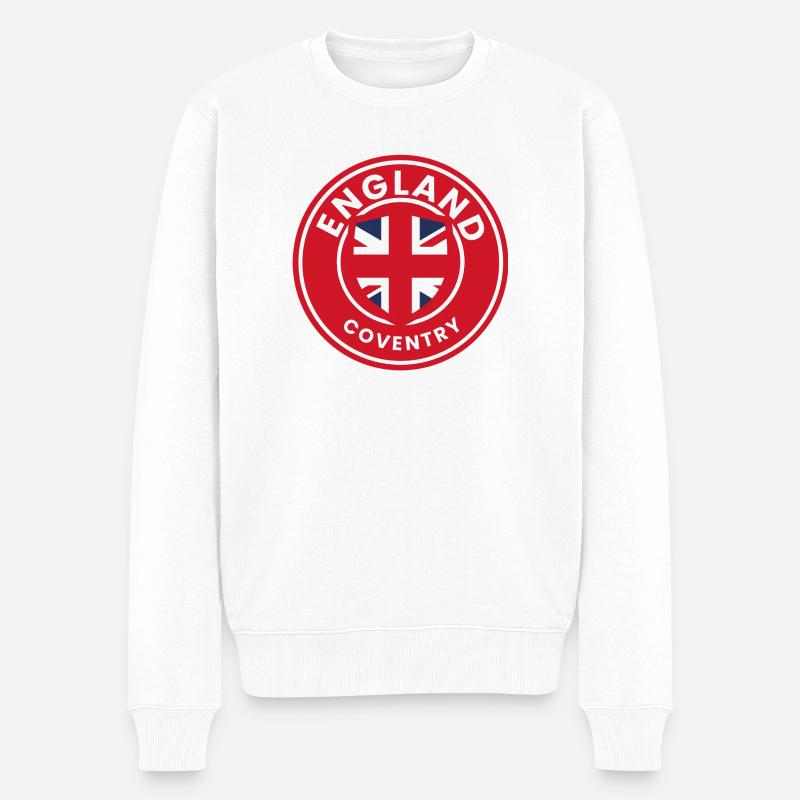 Emblème de Coventry, Angleterre - Pull Premium bio Homme - blanc