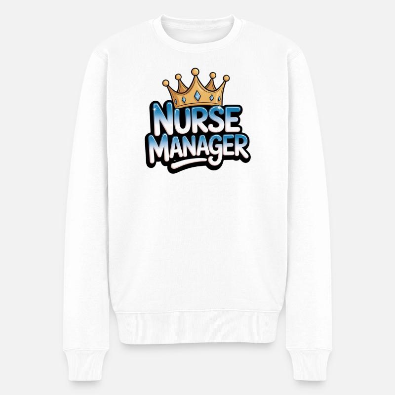 Pflegeleiter – Pflegeleiter Pflegeteam - Männer Premium Bio Pullover - Weiß