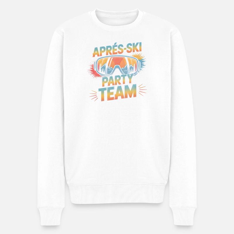 Apres Ski Spruch - Männer Premium Bio Pullover - Weiß