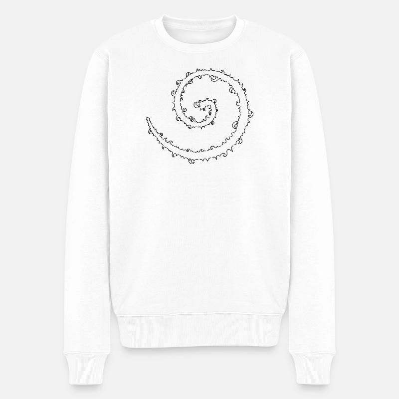 Cybersigilismus Spirale - Männer Premium Bio Pullover - Weiß