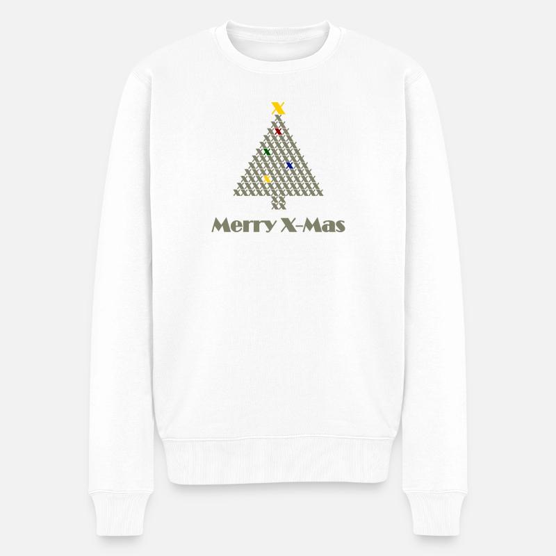 Merry X-Mas! - Männer Premium Bio Pullover - Weiß