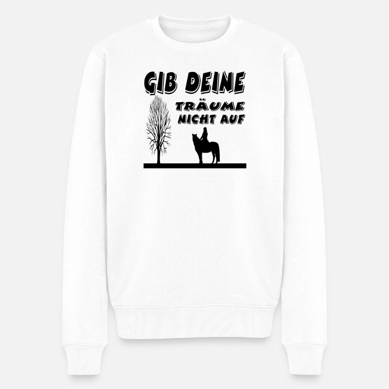 Chevaux - Pull Premium bio Homme - blanc