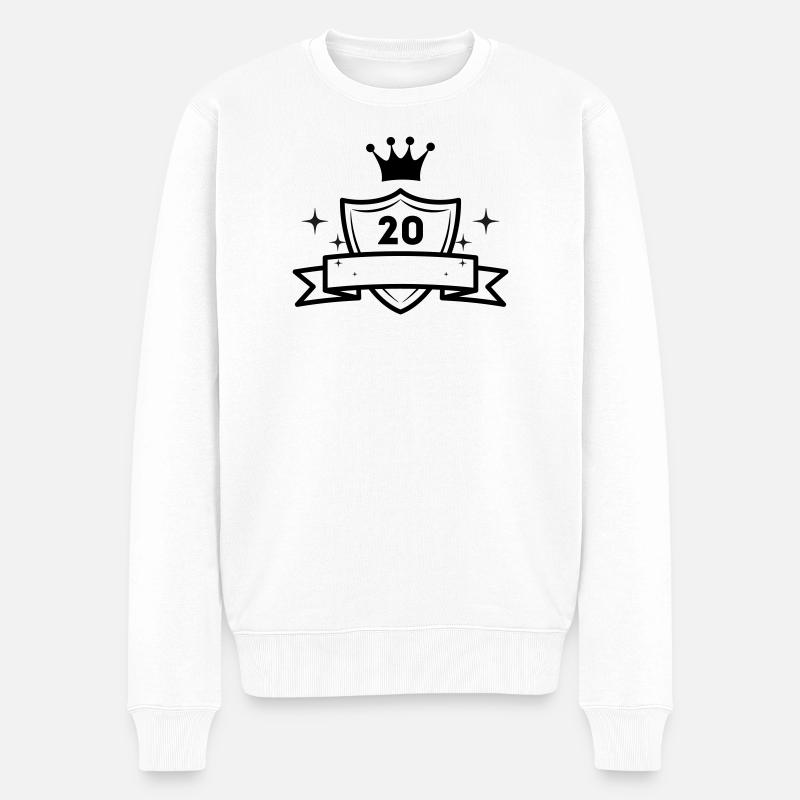 Cadeau du 20e anniversaire - Pull Premium bio Homme - blanc