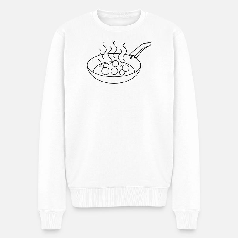 Meatballs - Männer Premium Bio Pullover - Weiß