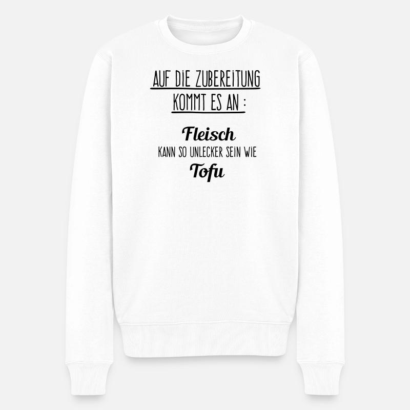 Tofu - Männer Premium Bio Pullover - Weiß