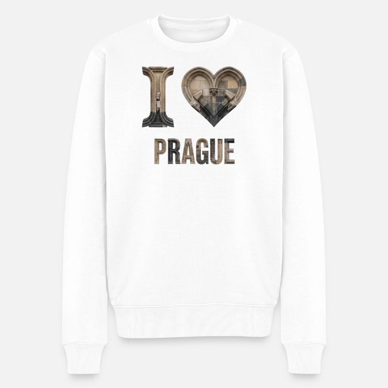 Prague – Arches en pierre et gothiques - Pull Premium bio Homme - blanc