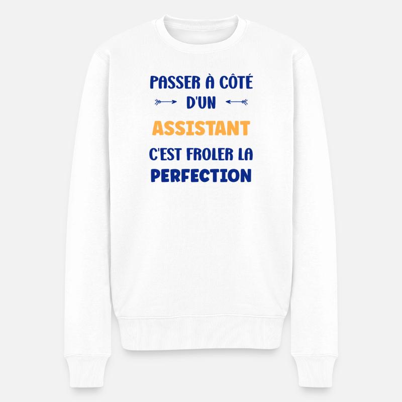 Passer à côté d'un assistant - Pull Premium bio Homme - blanc