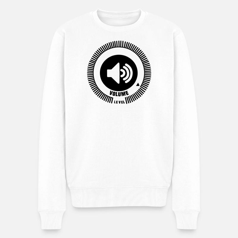 Lautstärkeregler - Männer Premium Bio Pullover - Weiß