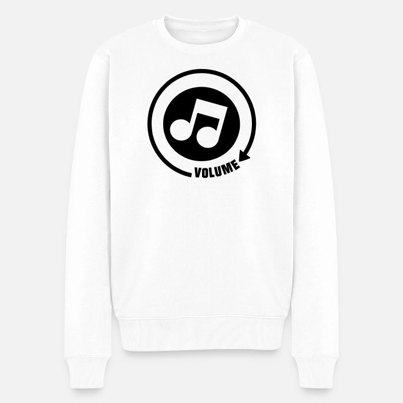 Volume_knop ton musical - Pull Premium bio Homme - blanc