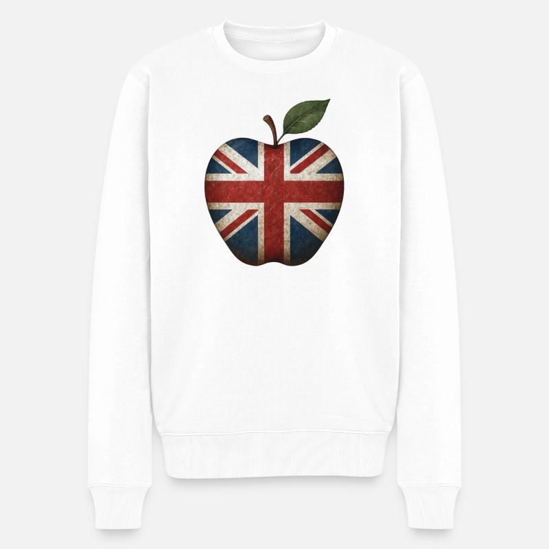 Großbritannien England - Männer Premium Bio Pullover - Weiß