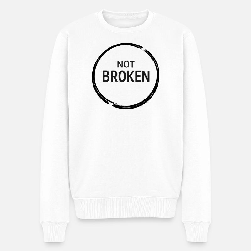 Not Broken Resilience Tee - Männer Premium Bio Pullover - Weiß