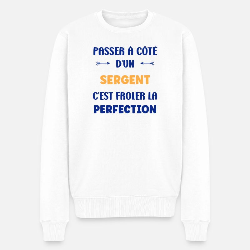 sergent - Pull Premium bio Homme - blanc
