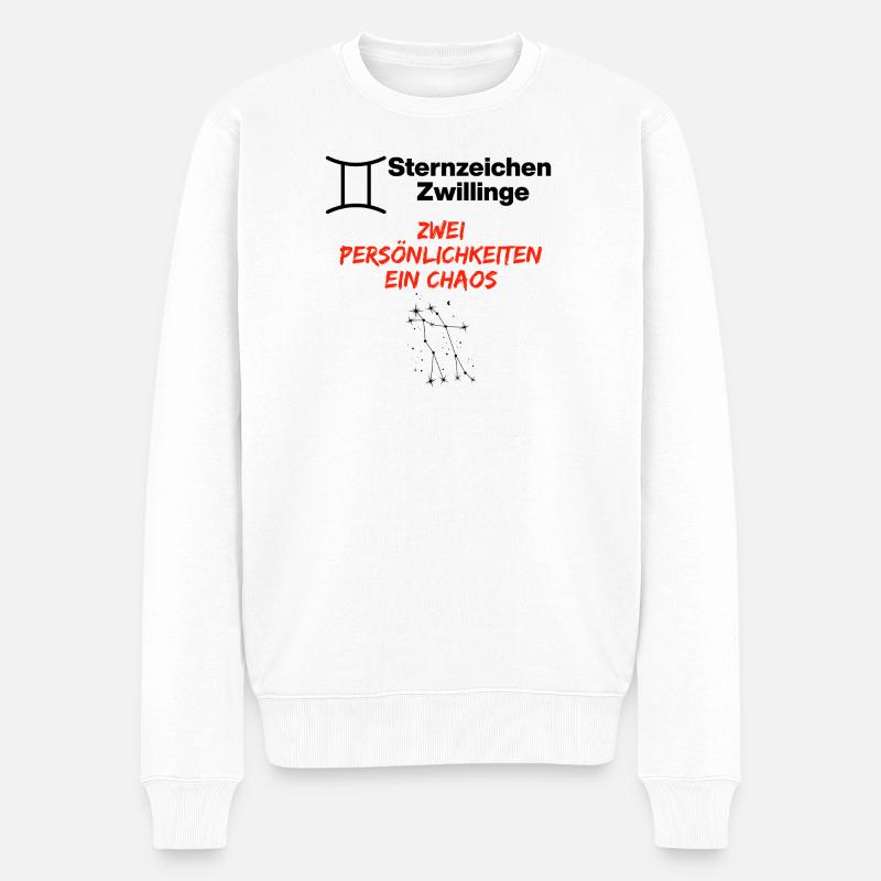 Édition Chaos Gémeaux du Zodiaque, anniversaire - Pull Premium bio Homme - blanc