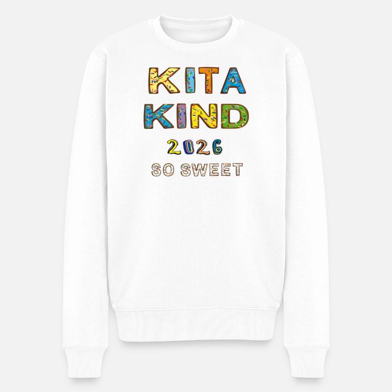 Kita Kind 2026  - Männer Premium Bio Pullover - Weiß